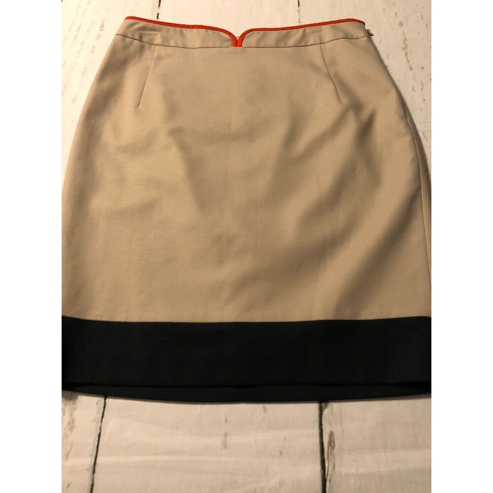 Tahari Women's Skirt Ariel Tan & Black Stretch Skirt Size 10 NWT